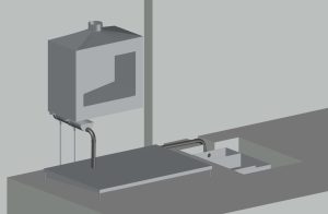 Dibujo 3D puesto de limpieza piezas